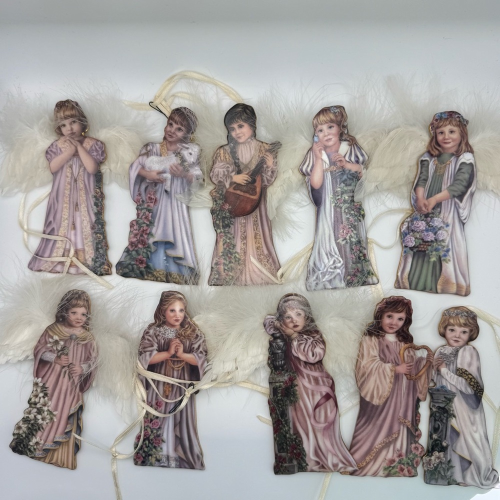 Bradford Editions Heavenly Innocence Angel Ornament Lot of 10